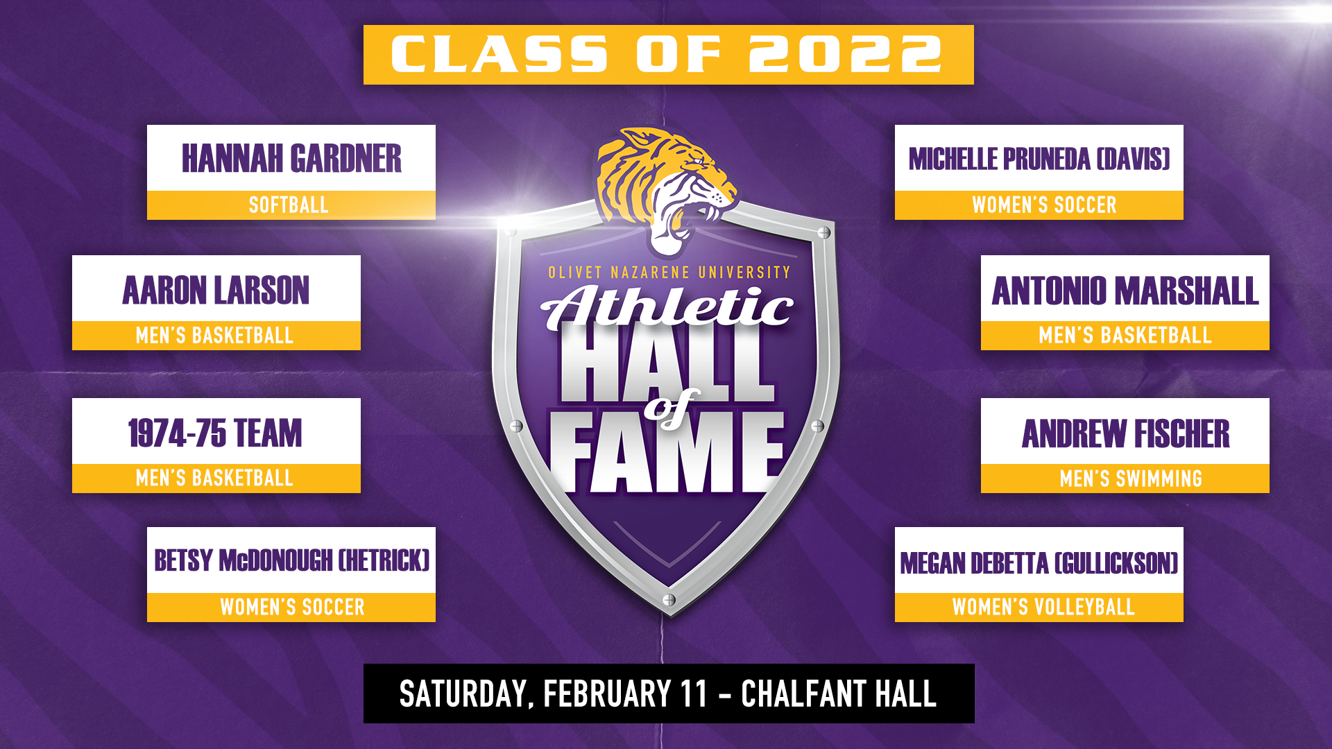 ONU ANNOUNCES 2022 ATHLETIC HALL OF FAME INDUCTEES