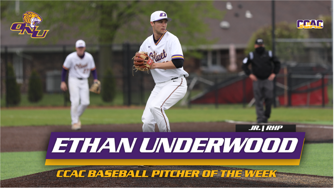 CCAC HIGHLIGHTS UNDERWOOD AS CONFERENCE PITCHER OF THE WEEK