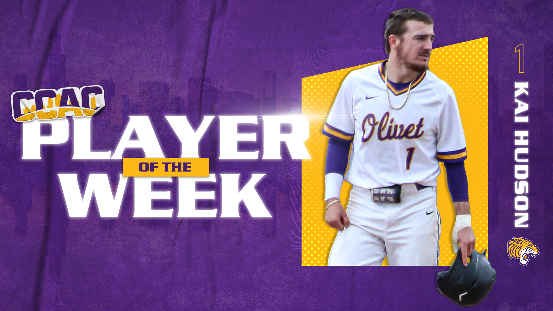 HUDSON COLLECTS FIRST CCAC WEEKLY HONOR OF THE SEASON