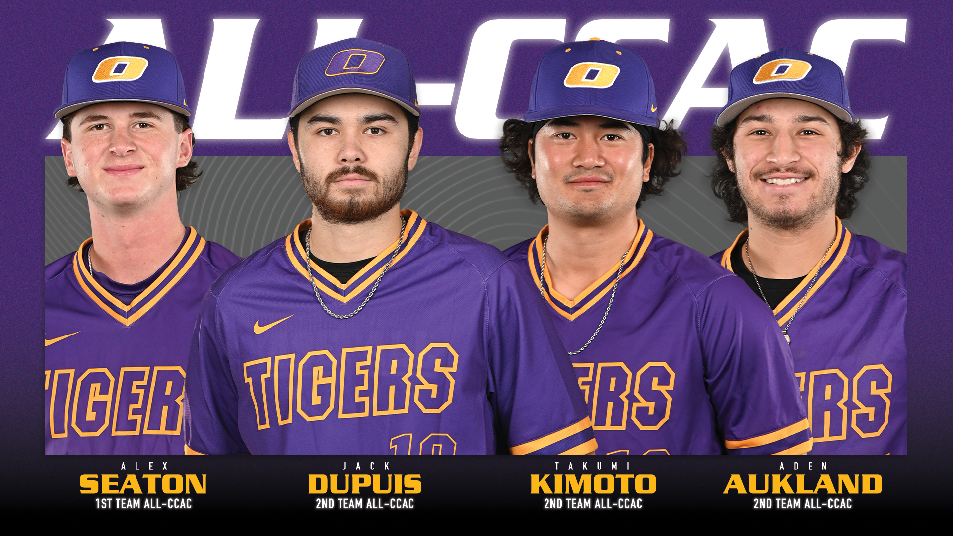 FOUR TIGERS EARN CCAC ALL-CONFERENCE RECOGNITION