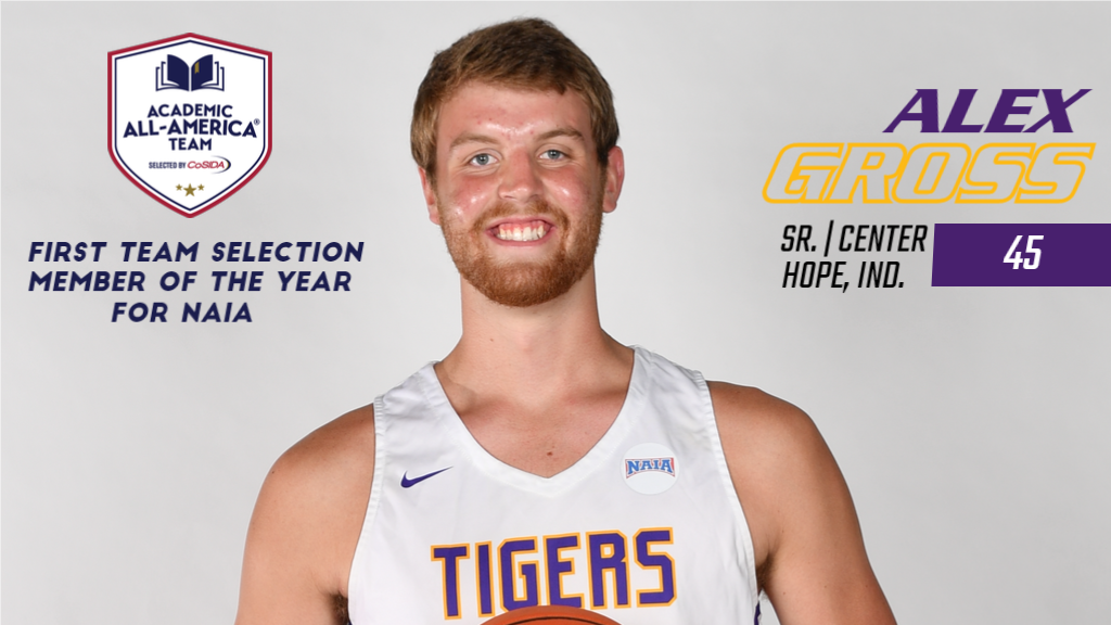 GROSS GATHERS COSIDA NAIA MEN'S BASKETBALL ACADEMIC ALL-AMERICA TEAM MEMBER OF THE YEAR HONORS