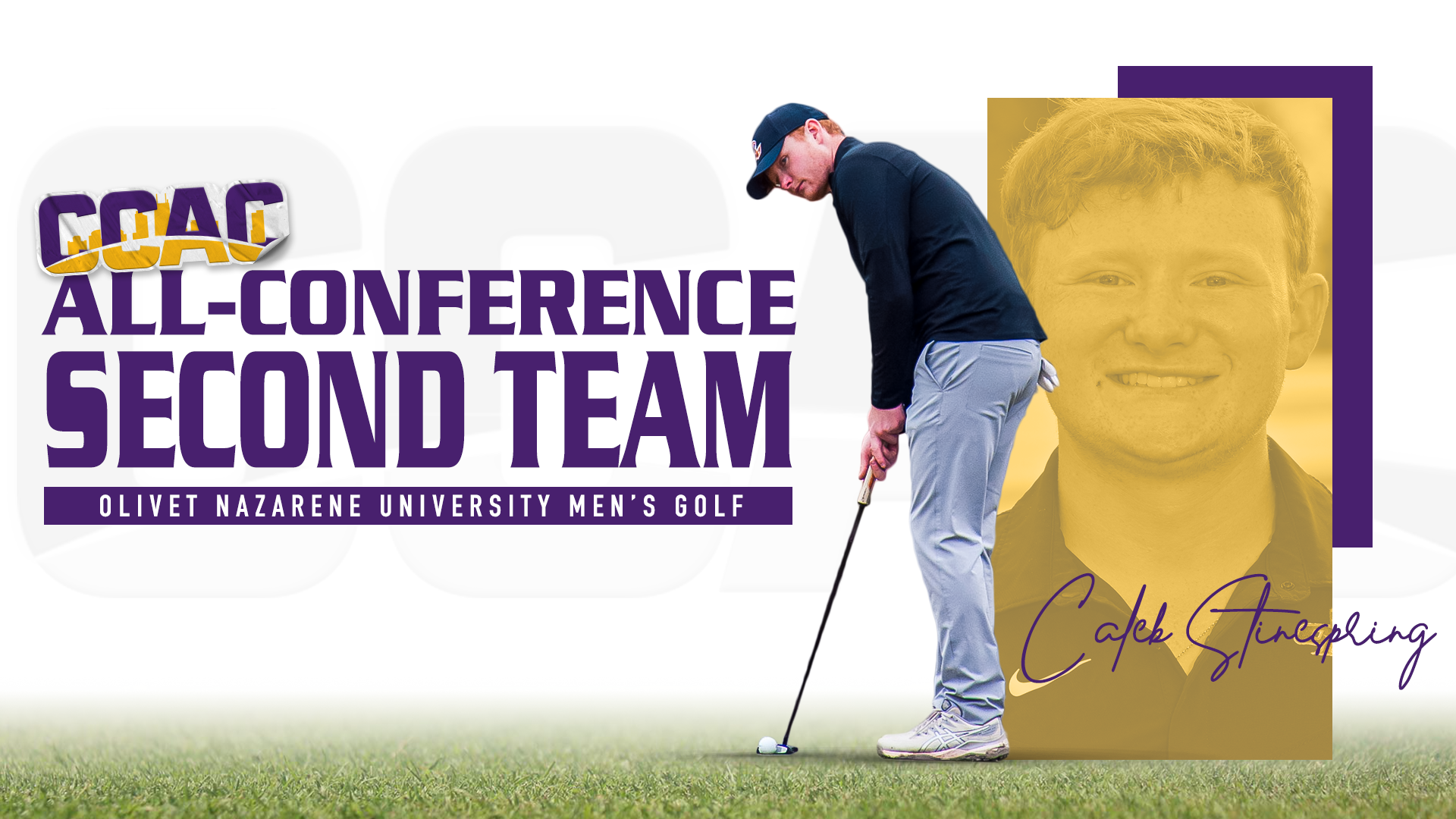 CALEB STINESPRING NAMED SECOND TEAM ALL-CCAC
