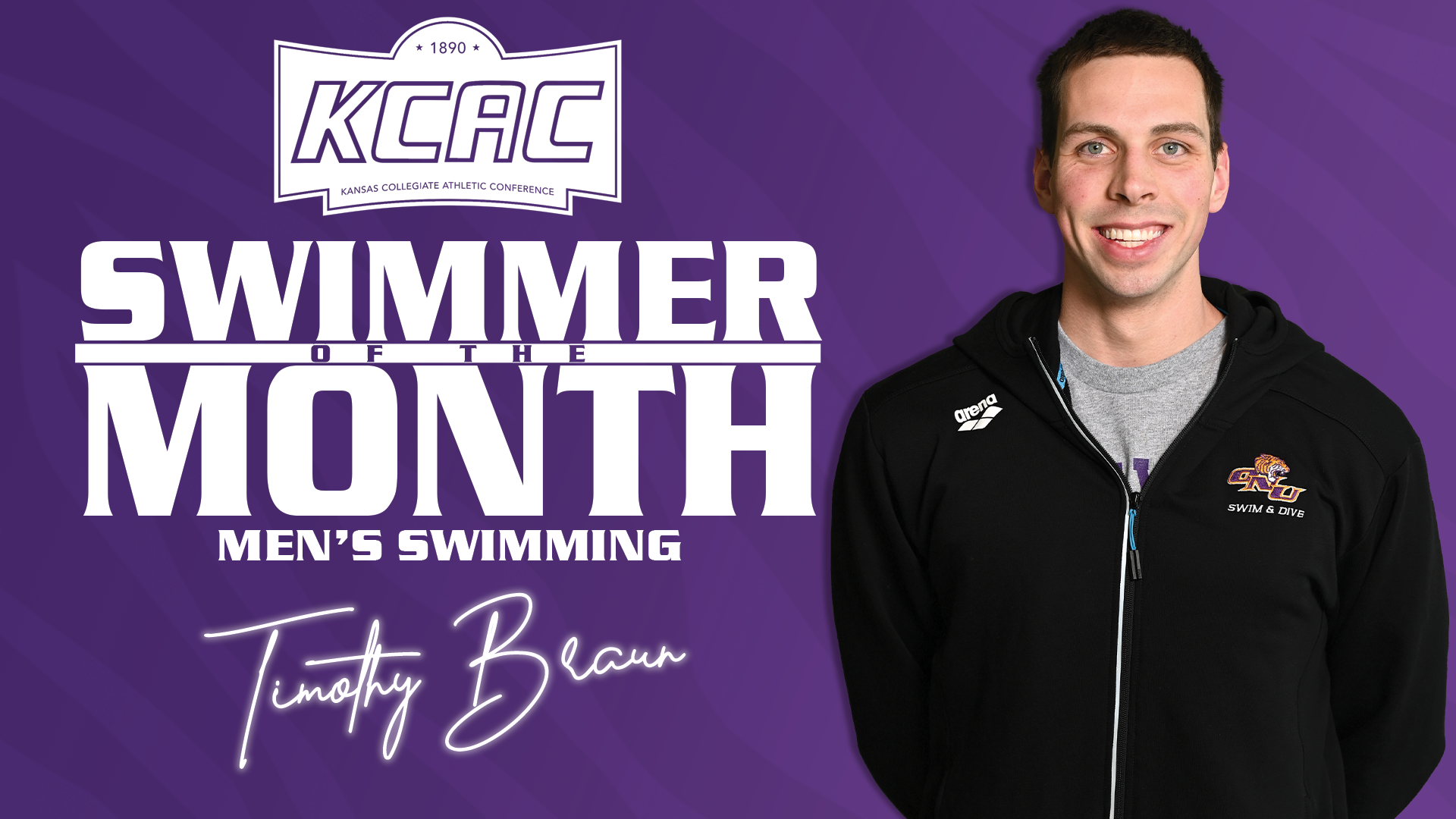 TIMOTHY BRAUN TABBED AS KCAC SWIMMER OF THE MONTH FOR NOVEMBER