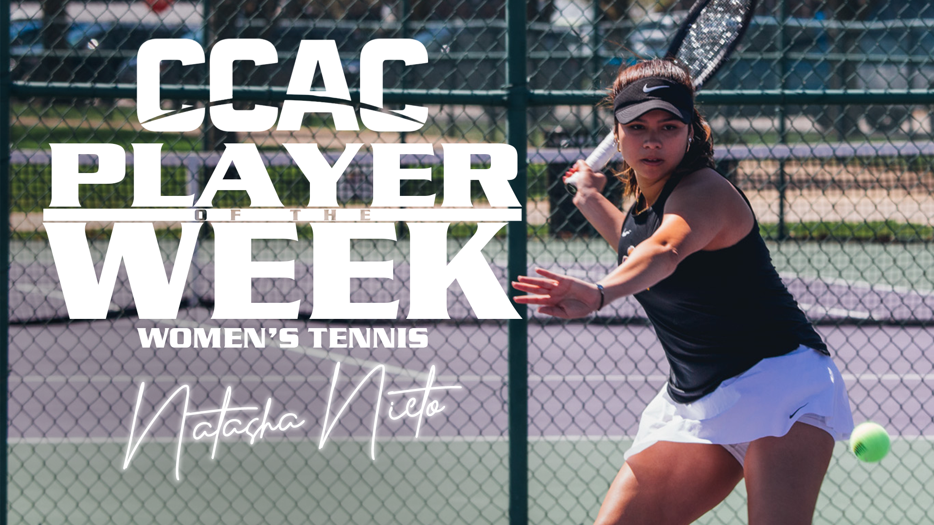 NIETO STAYS ON ROLL WITH THIRD CONSECUTIVE CCAC PLAYER OF THE WEEK AWARD