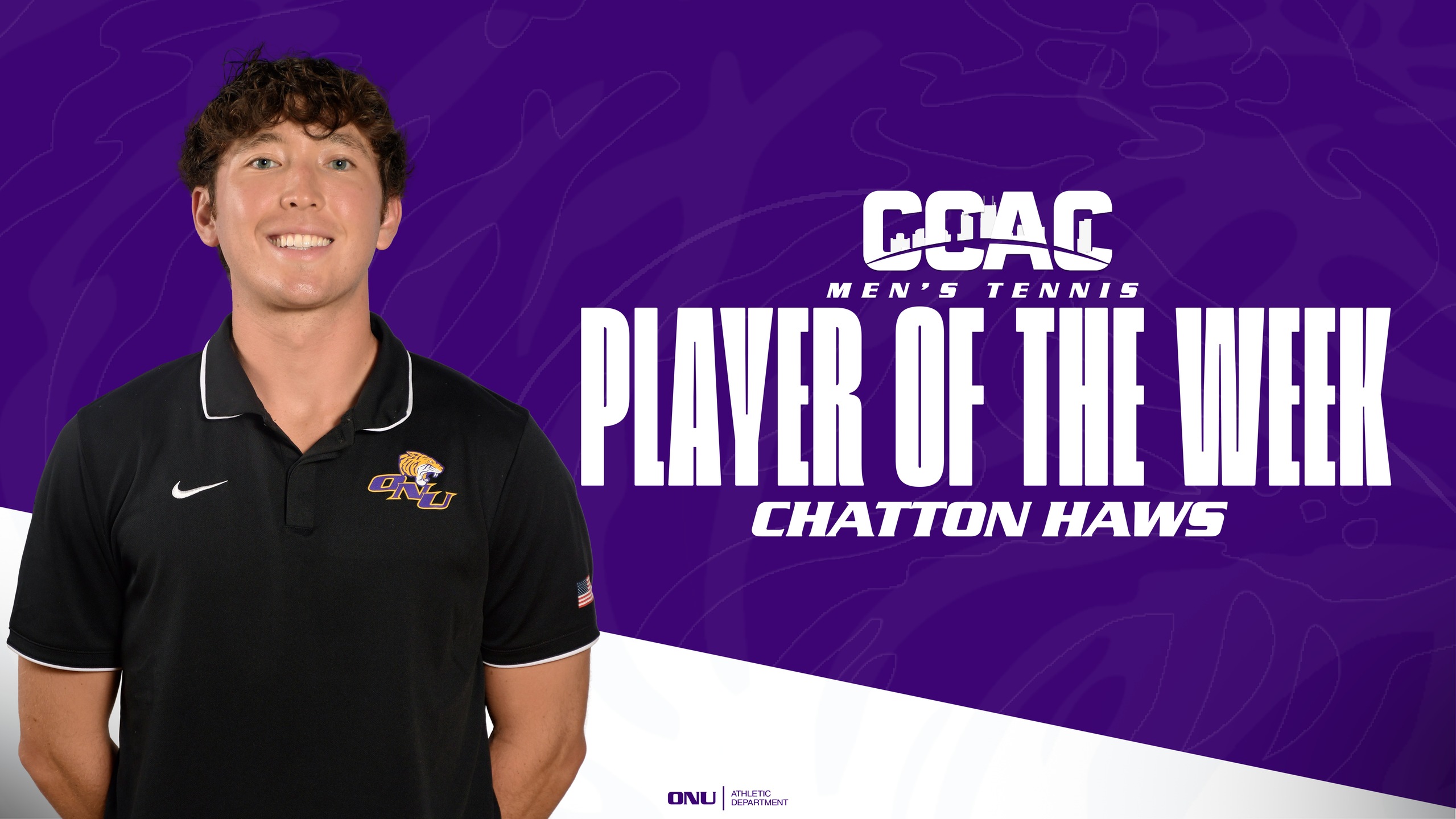 HAWS NAMED CCAC PLAYER OF THE WEEK AFTER LEADING TIGERS TO CONFERENCE WIN