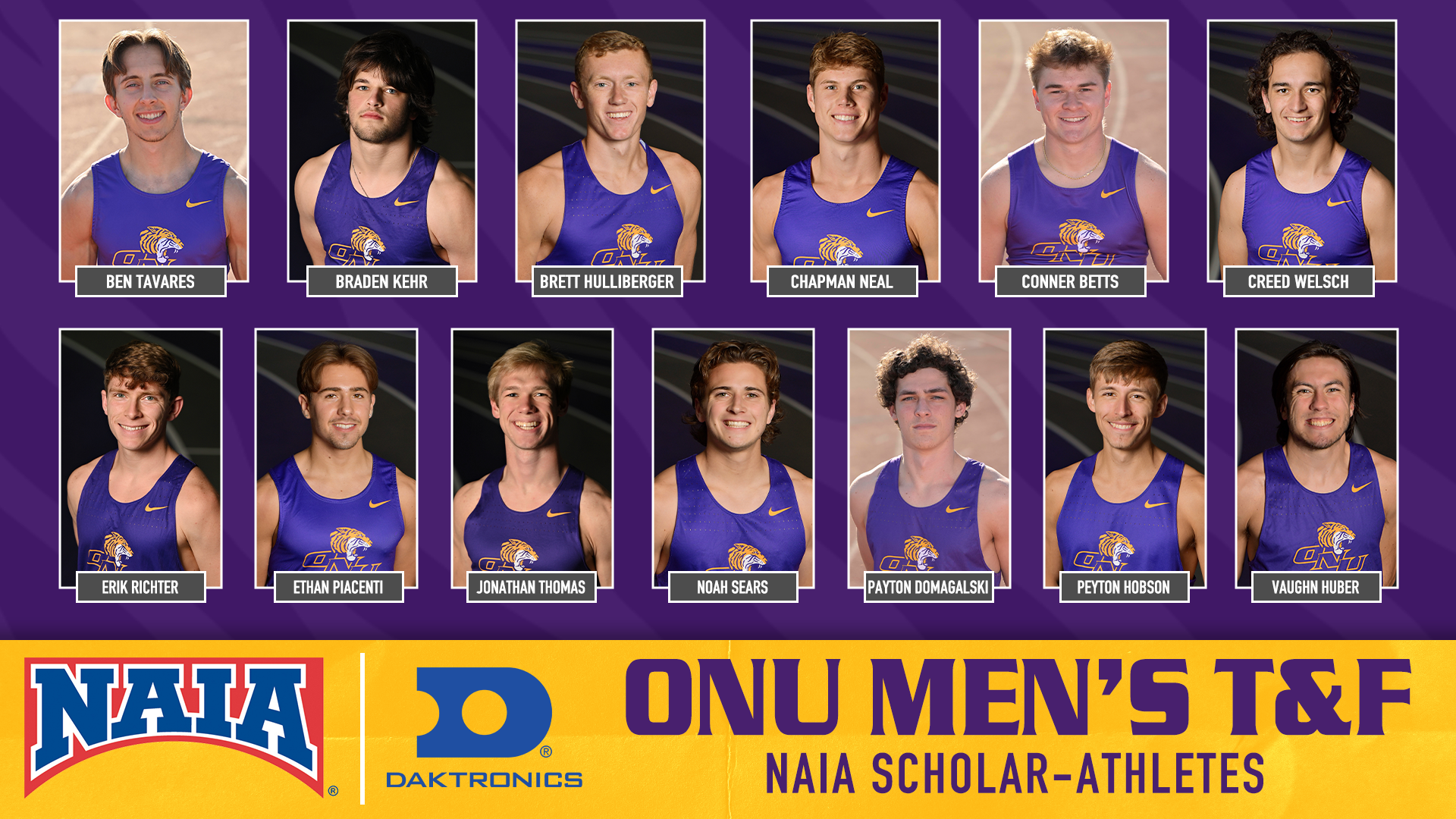 ONU MEN&rsquo;S TRACK & FIELD EARNS 13 NAIA SCHOLAR-ATHLETES