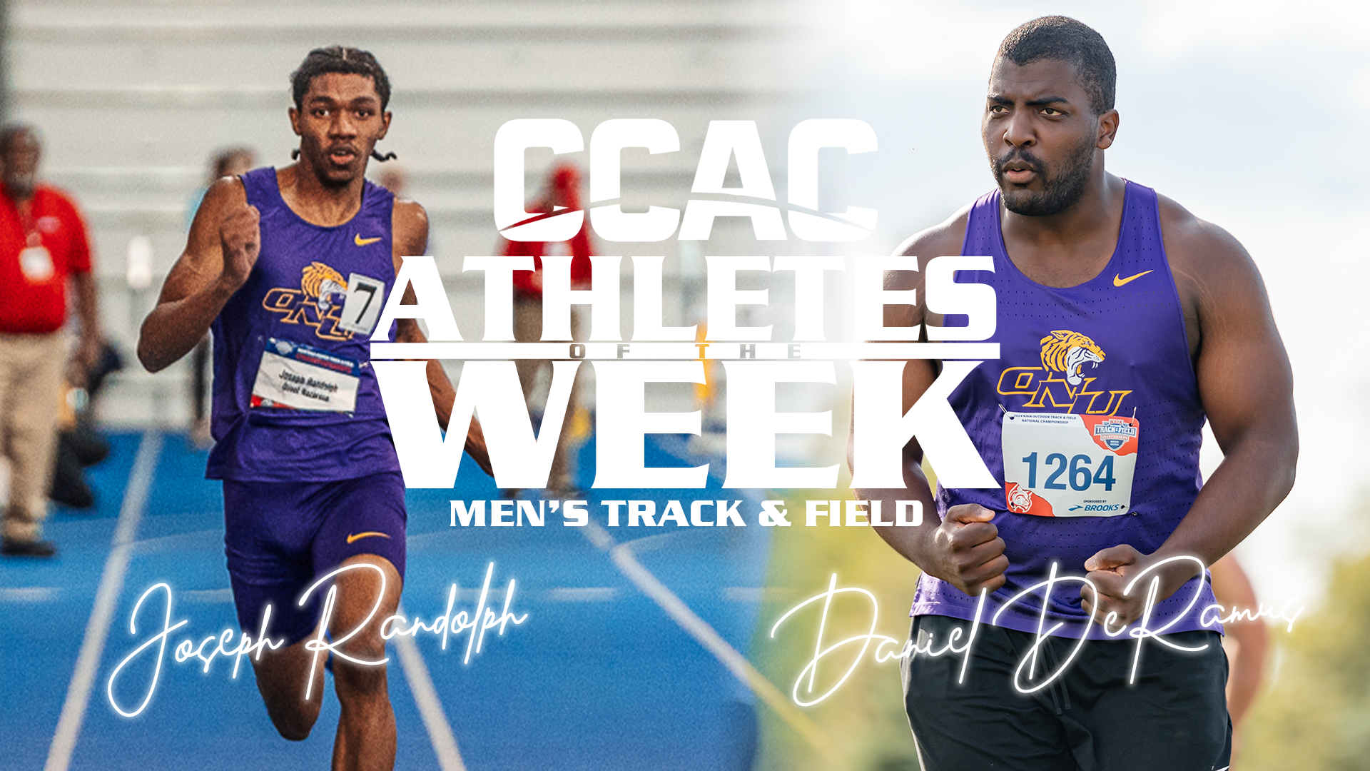 RANDOLPH, DeRAMUS SWEEP CCAC MEN&rsquo;S TRACK & FIELD WEEKLY HONORS