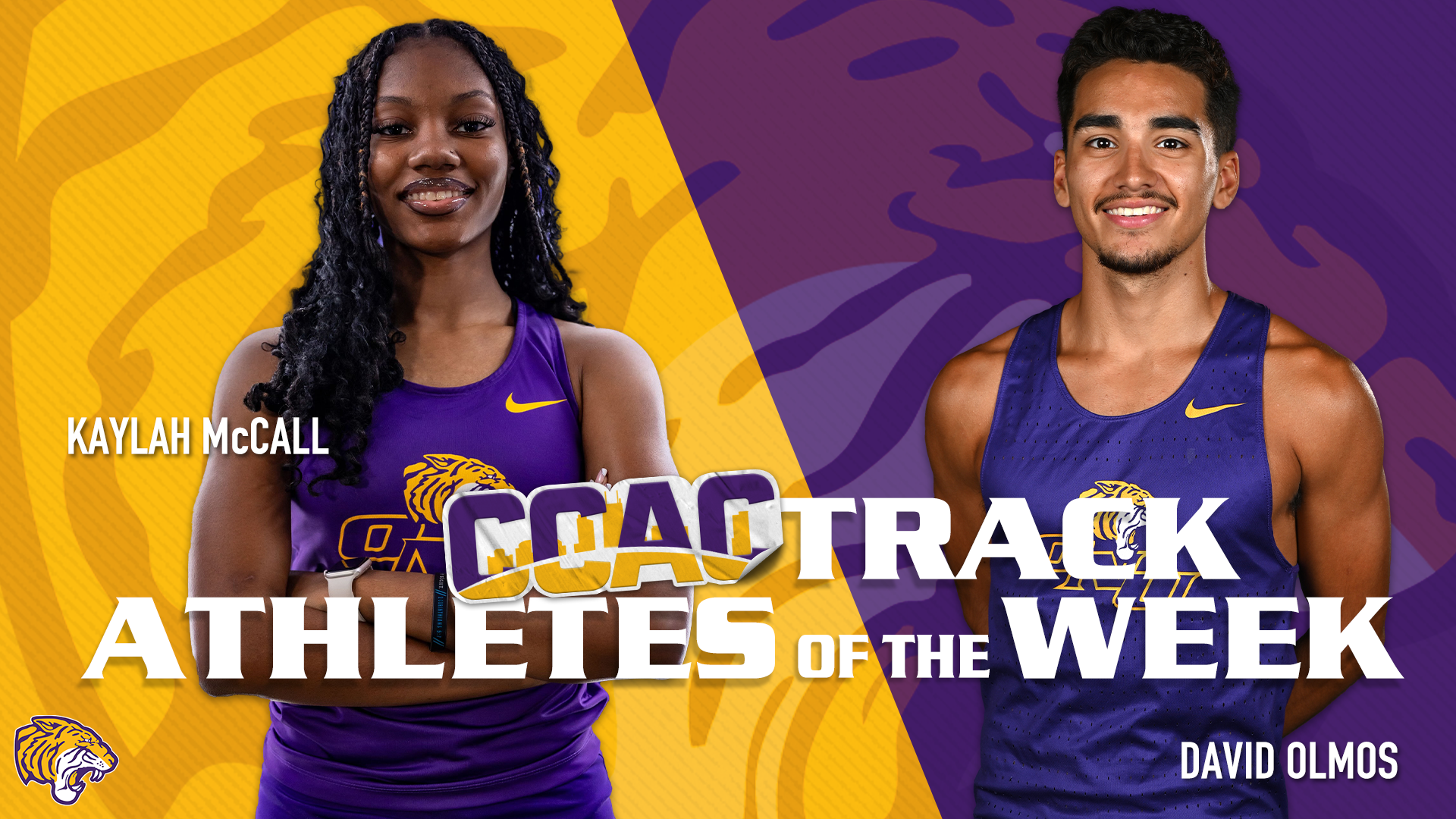 McCALL, OLMOS SWEEP CCAC TRACK ATHLETE OF THE WEEK HONORS