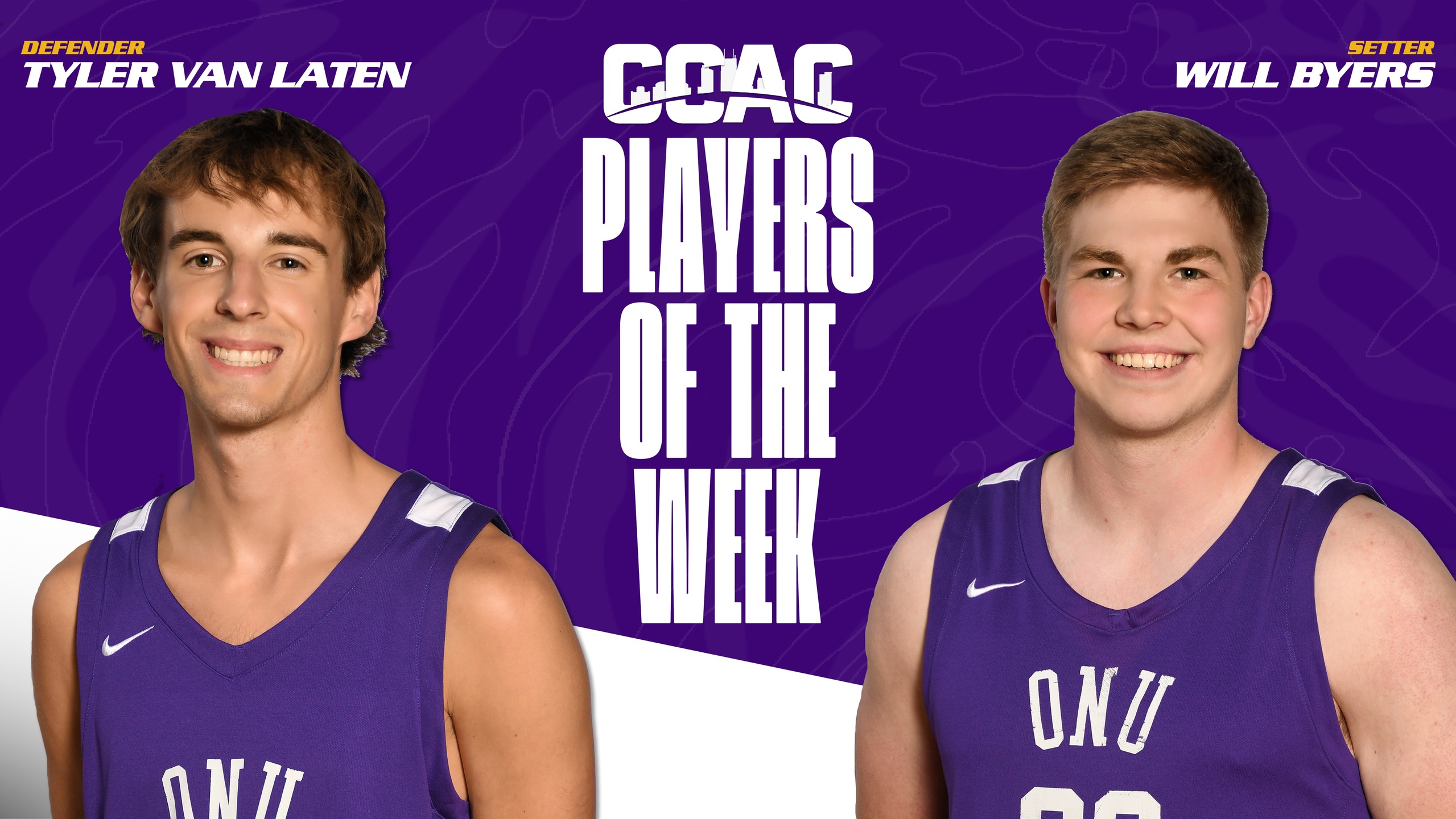 BYERS AND VAN LATEN EARN CCAC WEEKLY HONORS