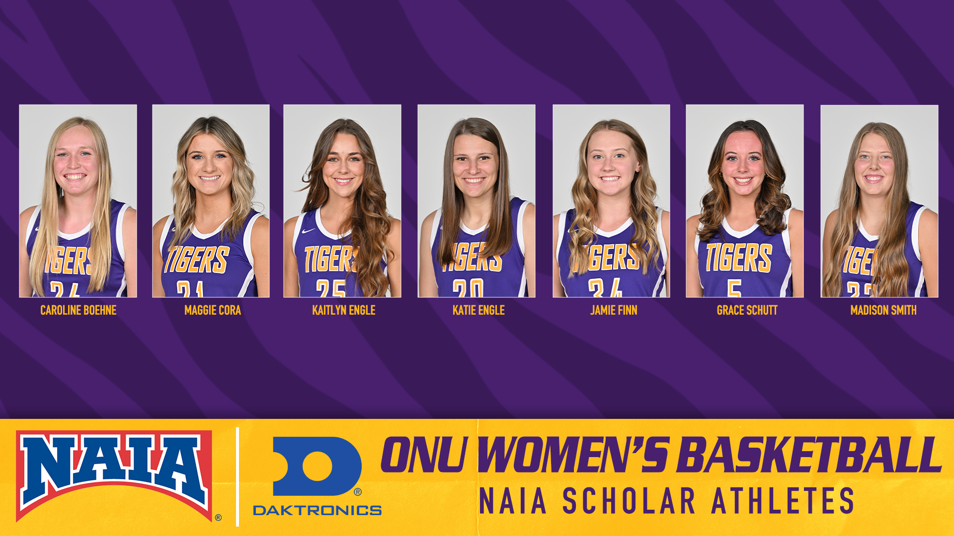 TIGERBALL LANDS SEVEN ON NAIA DAKTRONICS SCHOLAR-ATHLETE HONOR ROLL