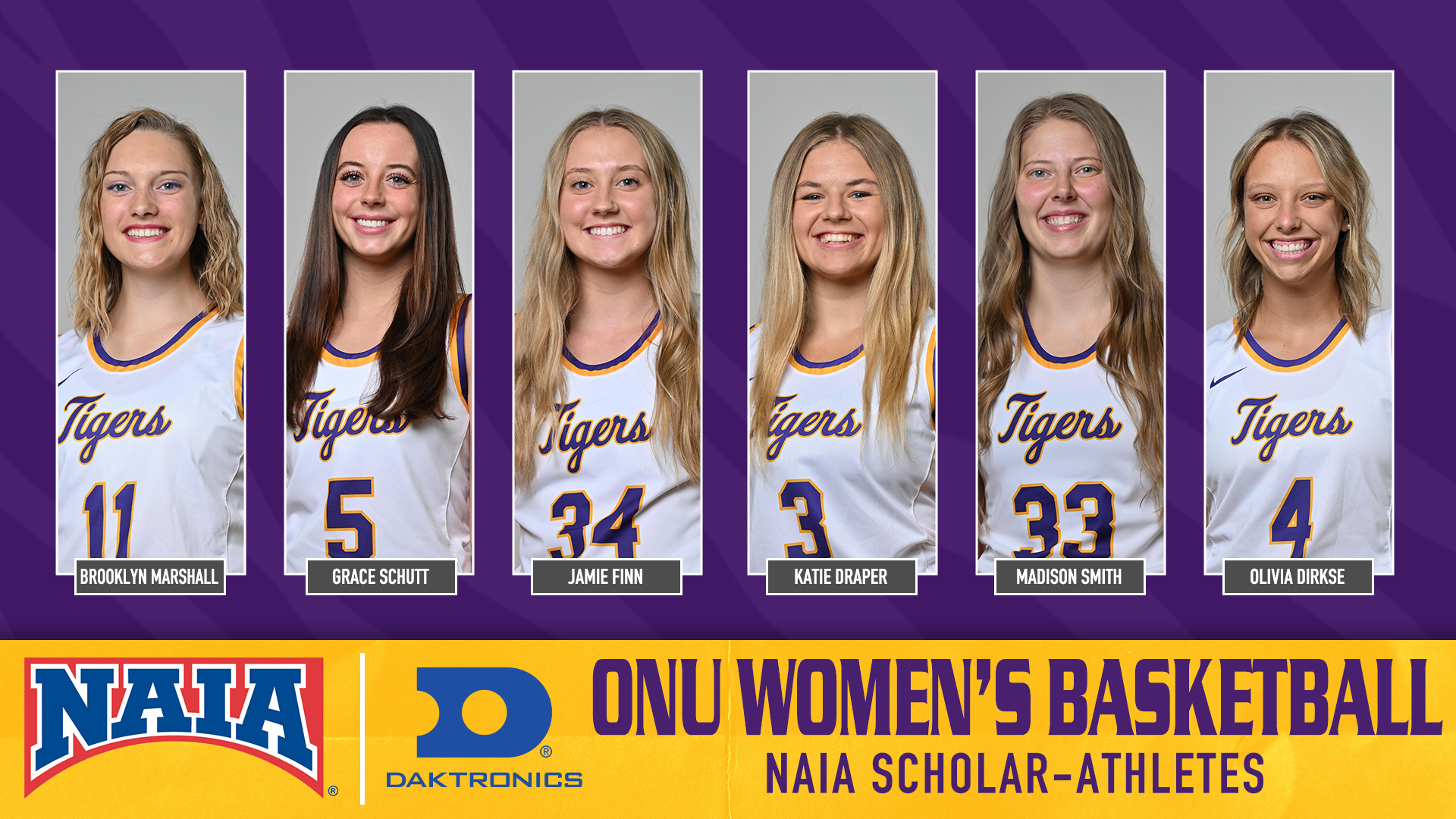 TIGERBALL NETS SIX NAIA SCHOLAR-ATHLETES