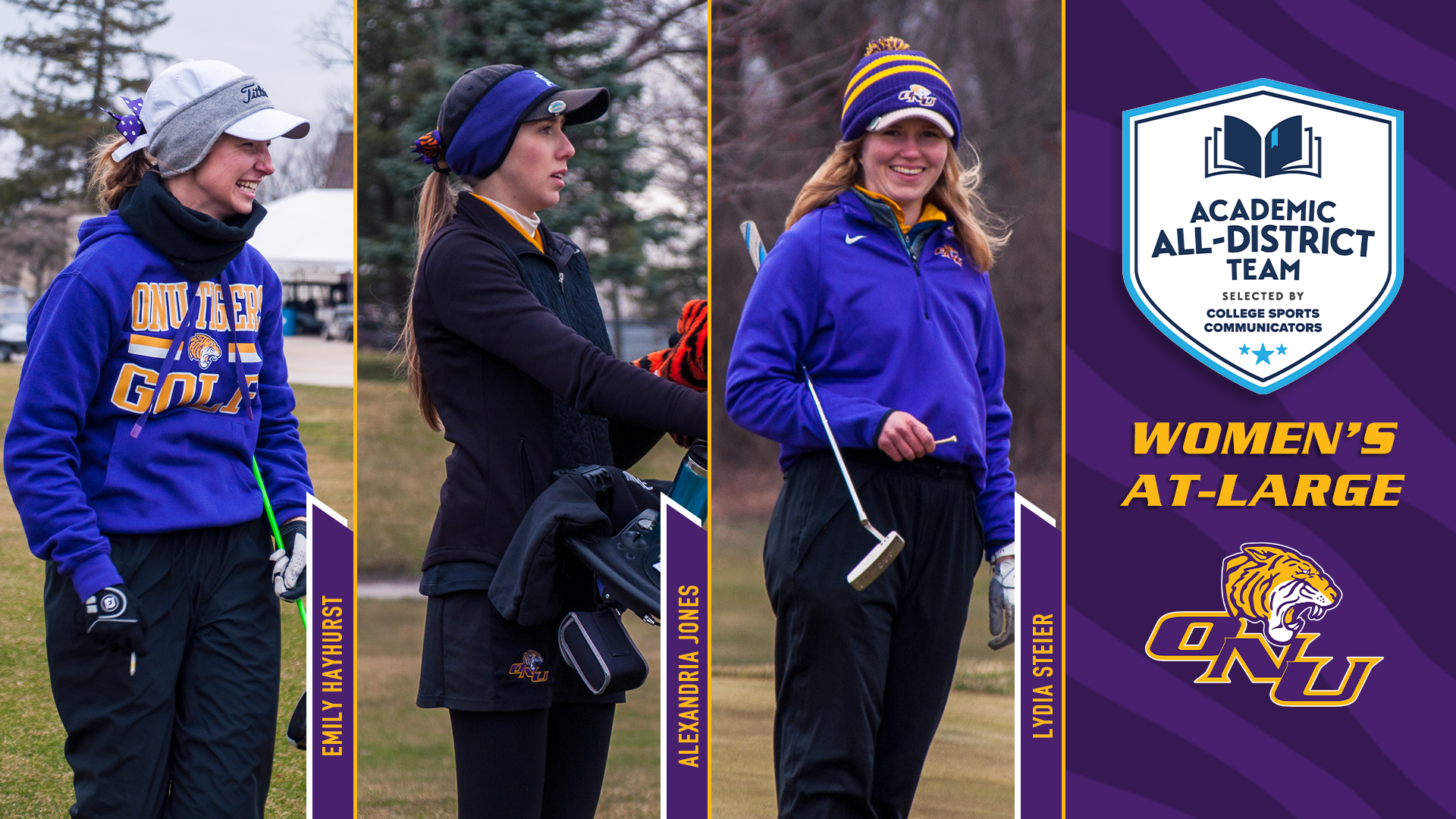 THREE TIGERS NAMED TO ACADEMIC ALL-DISTRICT WOMEN&rsquo;S AT-LARGE TEAM