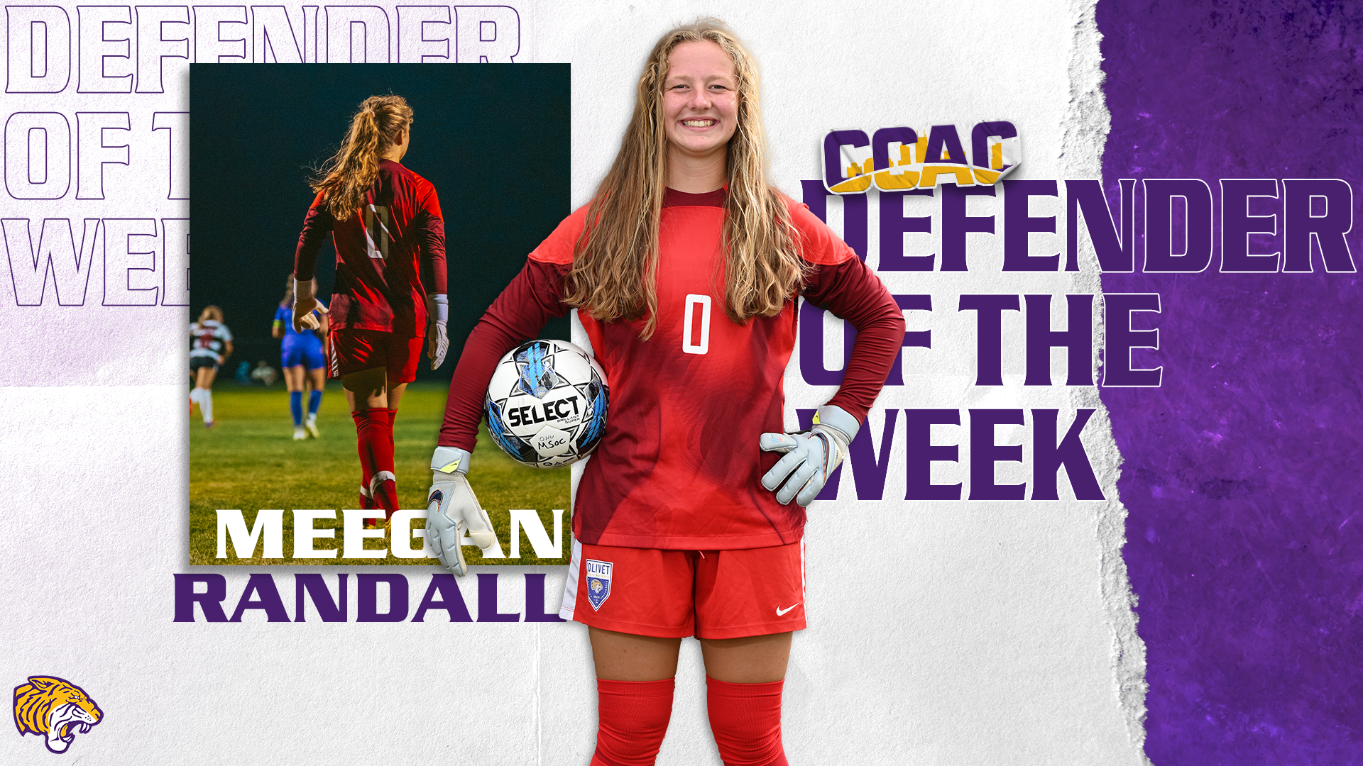 RANDALL&rsquo;S TWO SHUTOUTS NET HER CCAC DEFENDER OF THE WEEK HONORS