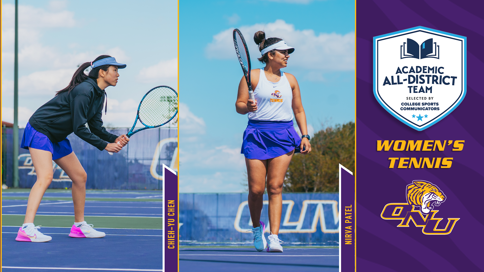 CHEN, PATEL NAMED TO ACADEMIC ALL-DISTRICT WOMEN&rsquo;S TENNIS TEAM