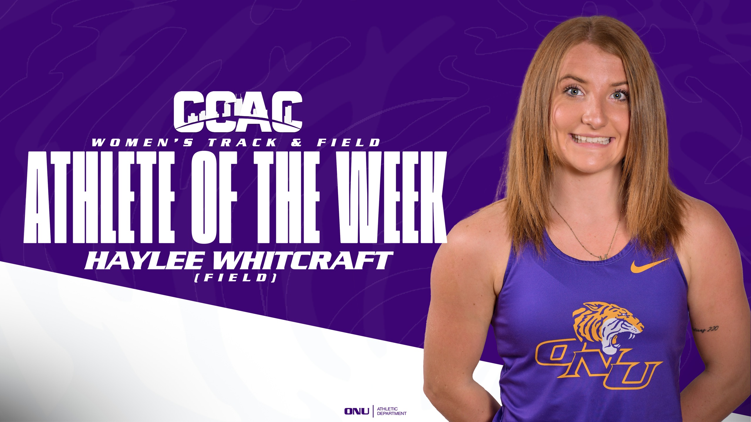 WHITCRAFT EARNS CCAC WOMEN'S TRACK & FIELD WEEKLY HONOR