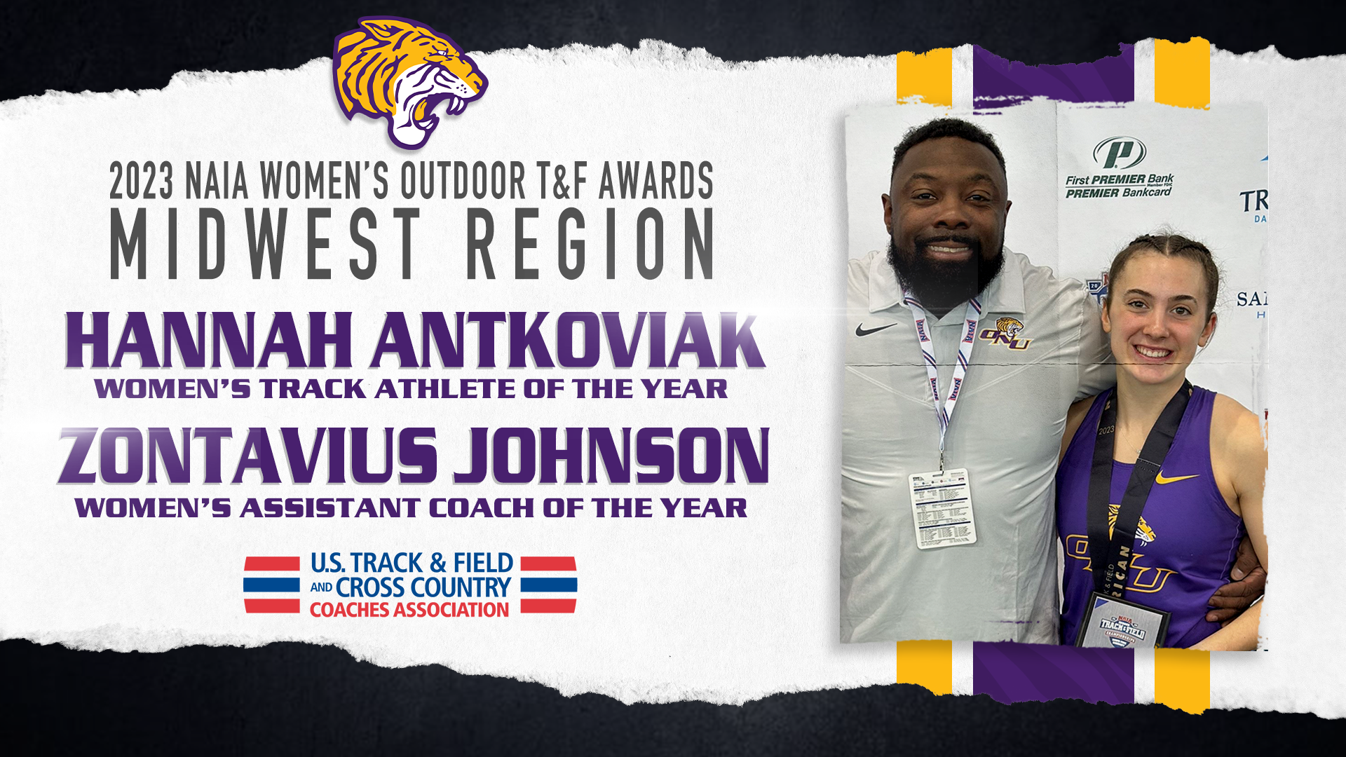ANTKOVIAK, JOHNSON EARN MIDWEST REGIONAL AWARDS FROM USTFCCCA