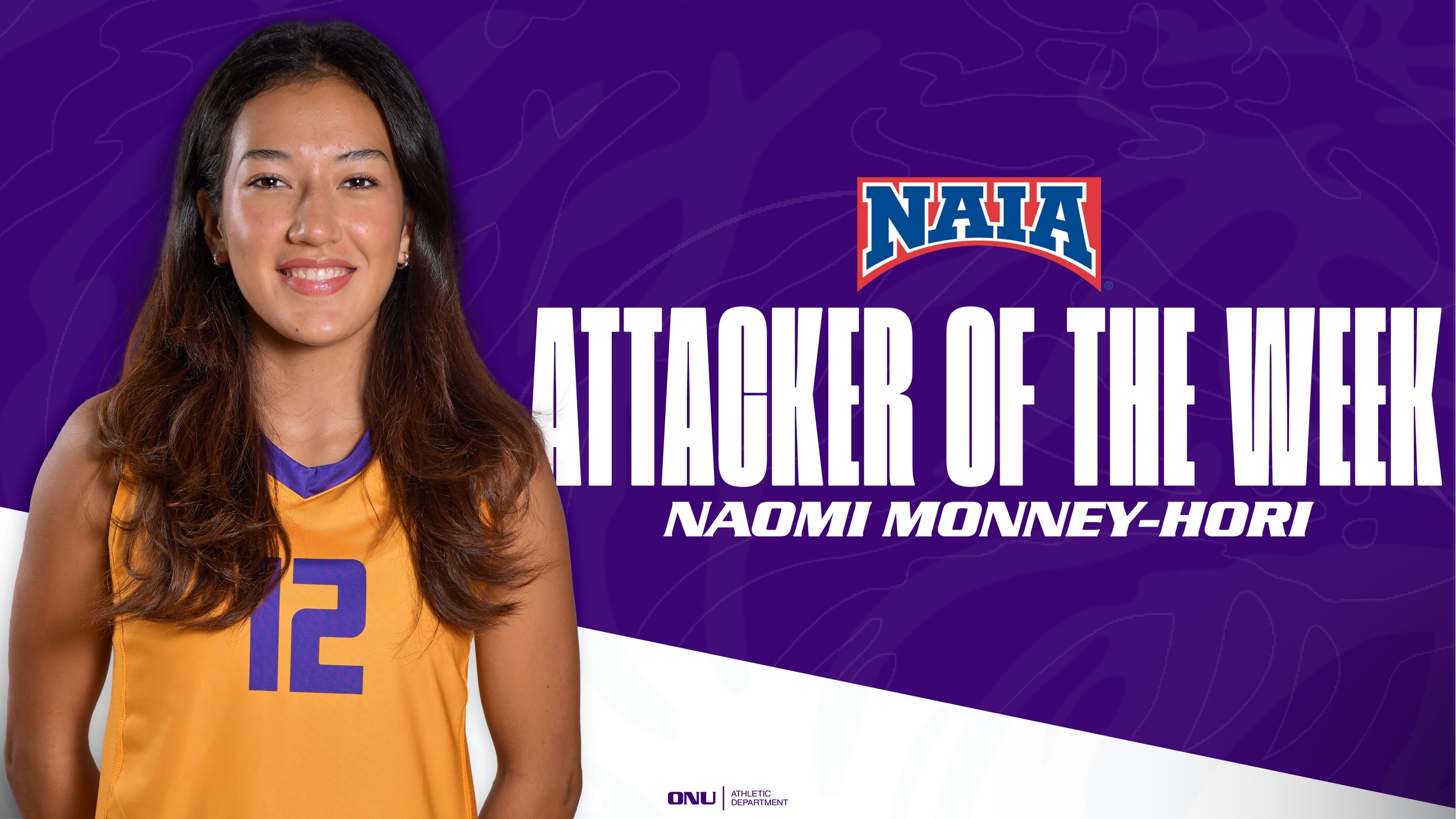 MONNEY-HORI EARNS NAIA ATTACKER OF OF THE WEEK HONORS