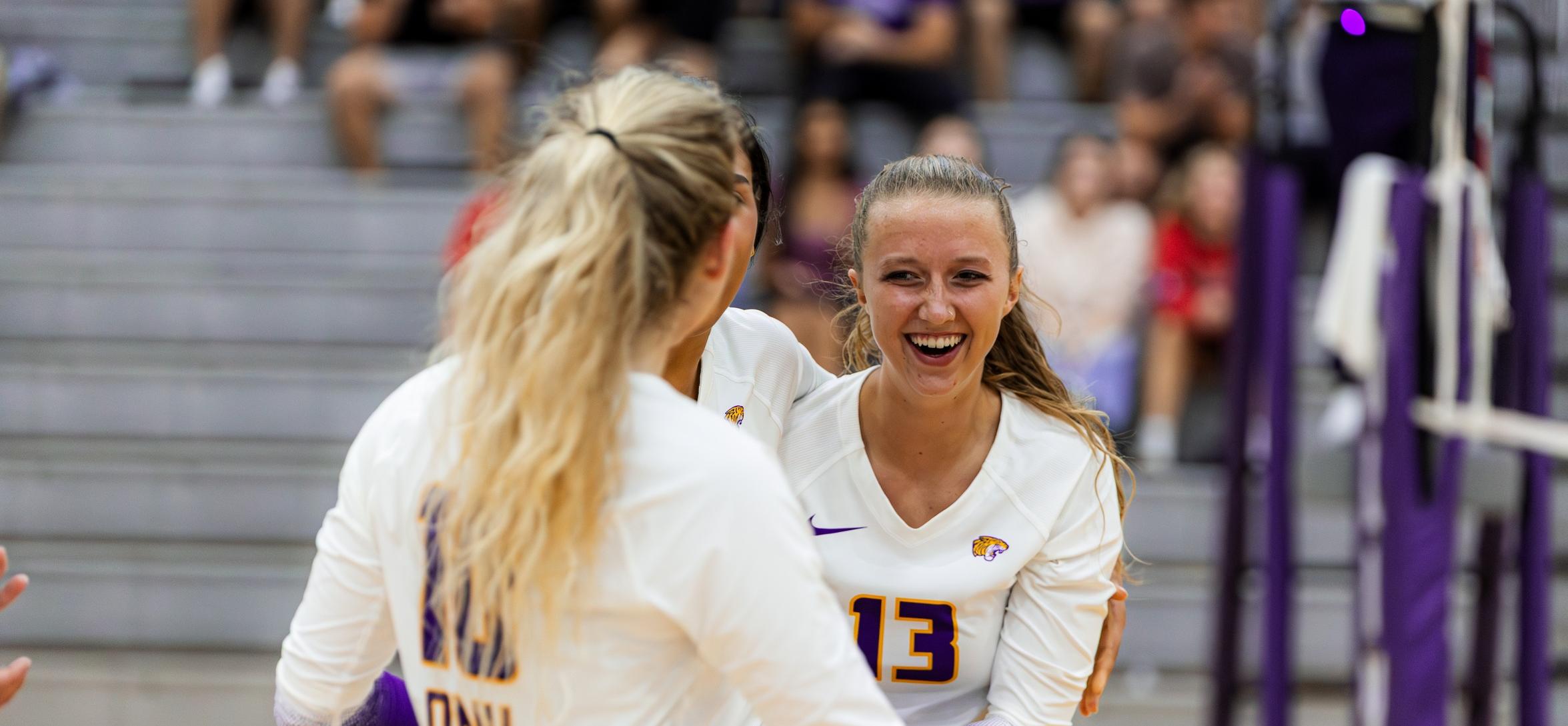 TIGERS EARN FIVE-SET WIN OVER FIGHTING BEES